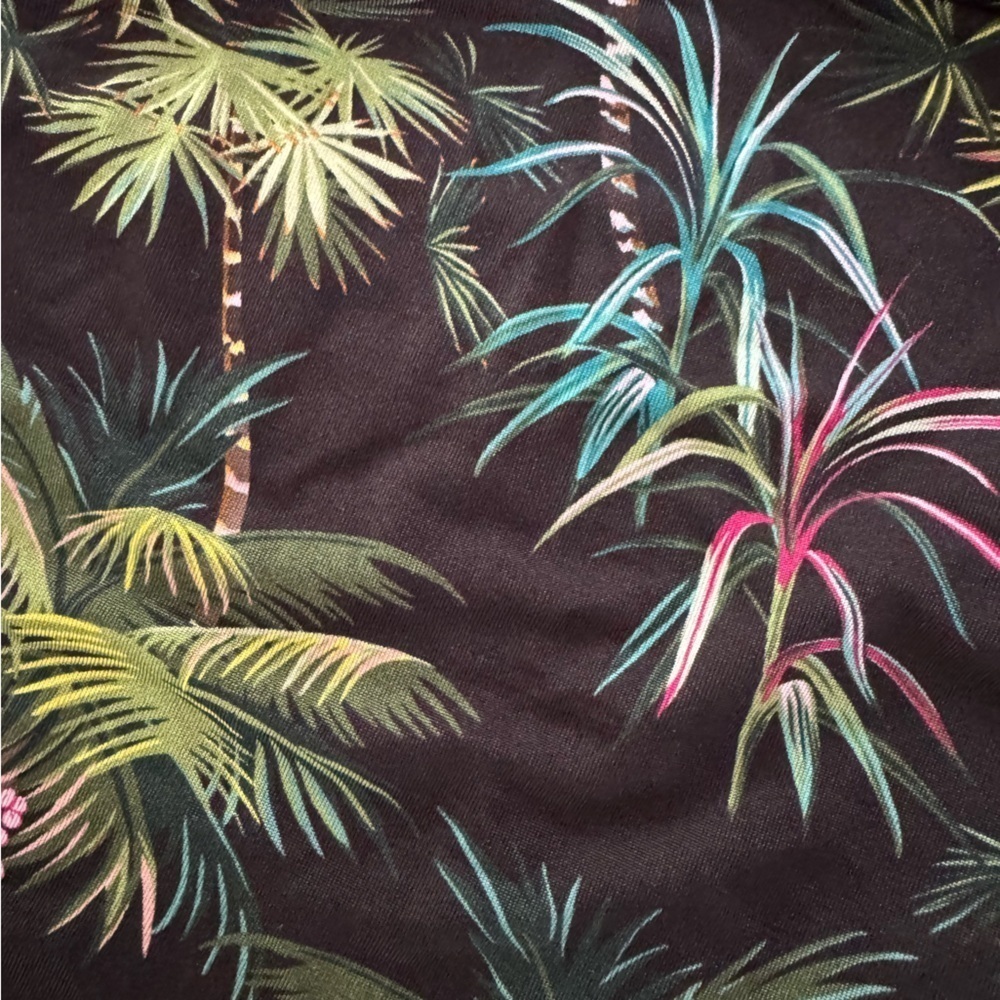 LE SUPERBE Long Sleeve Mini Baller Dress Jersey Palm Tree Print M NWT - Picture 3 of 7